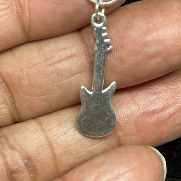 Pendant Guitar Charm Necklace - Picture 2 of 3